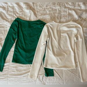 Women’s long sleeve open back tops